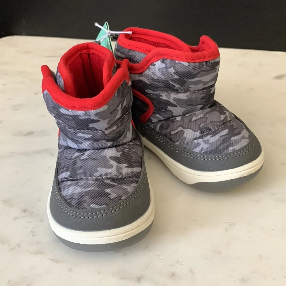Surprize by Stride Rite Baby Aster Gray Camo Boots